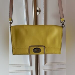 kate spade Yellow Crossbody with Contrast Pink Strap